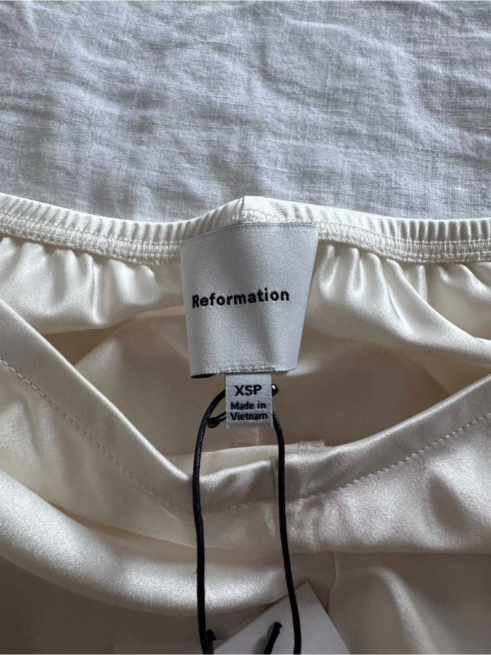 Reformation Gale Satin Mid Rise Bias Pant